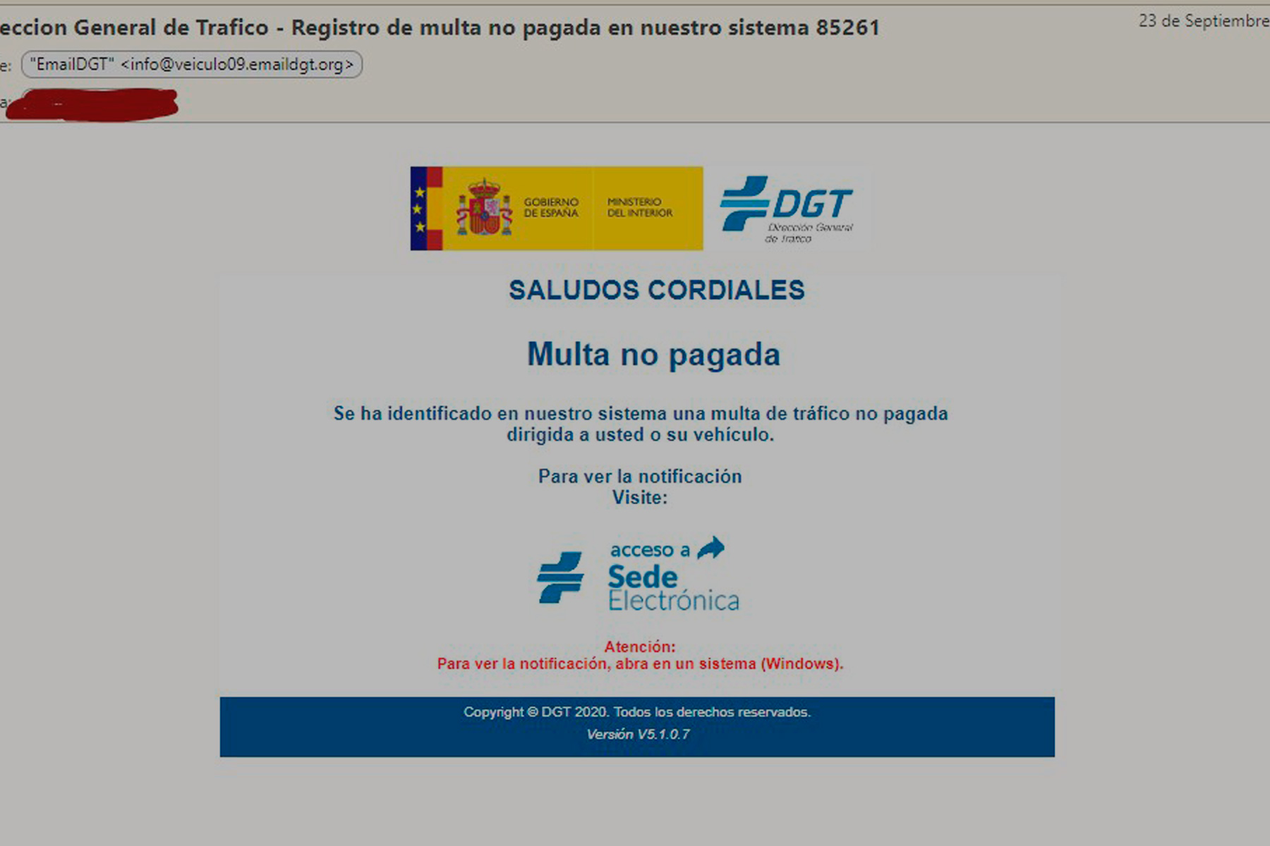 La DGT alerta sobre un nuevo fraude